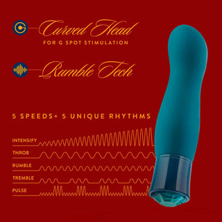 Oh My Gem - Classy Rechargeable Silicone Vibrator - Garnet Red