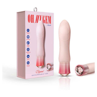 Oh My Gem - Classy Rechargeable Silicone Vibrator - Garnet Red