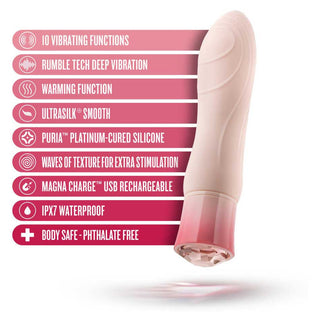 Oh My Gem Charm Rechargeable Silicone Vibrator - Amethyst Purple