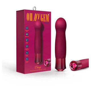 Oh My Gem Charm Rechargeable Silicone Vibrator - Amethyst Purple