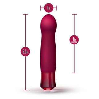 Oh My Gem - Classy Rechargeable Silicone Vibrator - Garnet Red