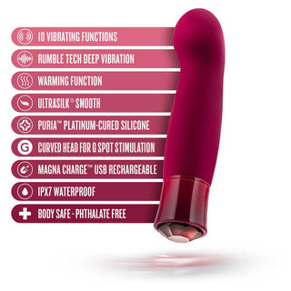 Oh My Gem Charm Rechargeable Silicone Vibrator - Amethyst Purple