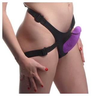 Strap U Double Charmer Silicone Double Dildo with Harness