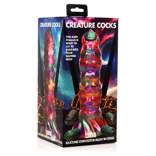 Creature Cocks Larva Silicone Ovipositor Dildo with Eggs