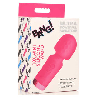 Bang! 10X Mini Silicone Rechargeable Wand - Black