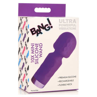Bang! 10X Mini Silicone Rechargeable Wand - Black