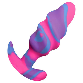 Creature Cocks - Unicorn Swirl Silicone Butt Plug - Med