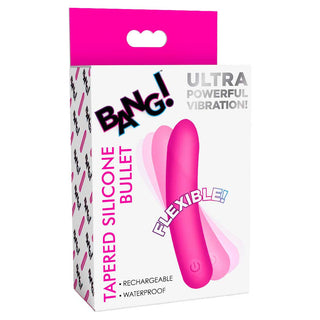 BANG! - Tapered Flexible Silicone Bullet - Pink