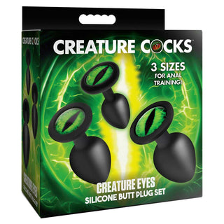Creature Cocks Creature Eyes Green Eye Silicone Butt Plug Set