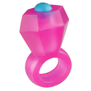Bling Pop Vibrating Cock Ring - Pink