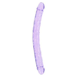 RealRock Crystal Clear Double Dong 18in - Pink