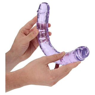 RealRock Crystal Clear Double Dong 18in - Pink