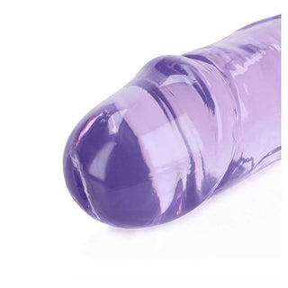 RealRock Crystal Clear Double Dong 18in - Pink