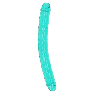 RealRock Crystal Clear Double Dong 18in - Pink