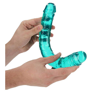 RealRock Crystal Clear Double Dong 18in - Purple