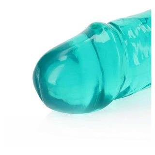 RealRock Crystal Clear Double Dong 18in - Purple