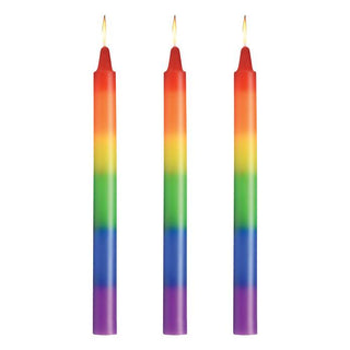 Pride Candles Rainbow Drip Candle Set of 3