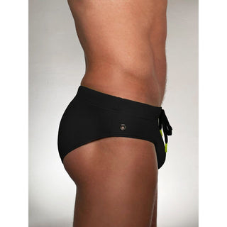 BADBUI - Perfect Cut Swim Brief - JET BLACK