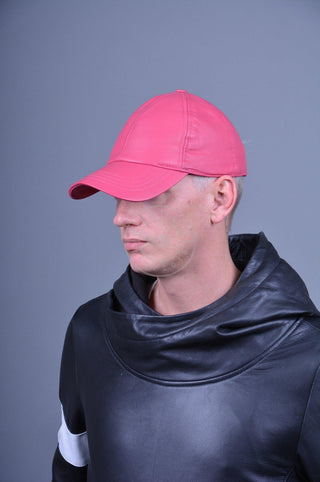 Mr Riegillio - Pink Leather Cap