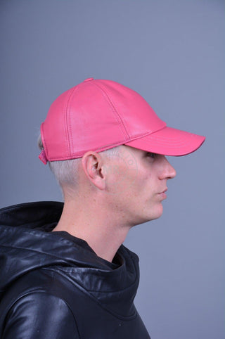 Mr Riegillio - Pink Leather Cap