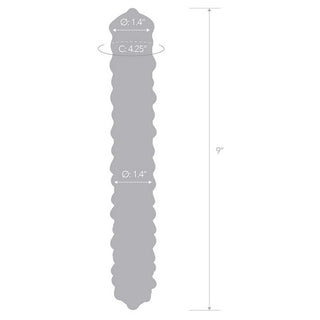 Glas Purple Rose Glass Nubby Dildo 9in - Clear/Pink