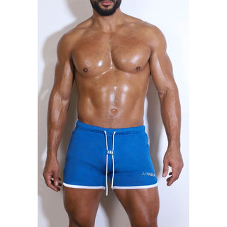 JJ Malibu - For-the-Night 4" Gym Short Shorts with Drawstring - Cobalt Blue