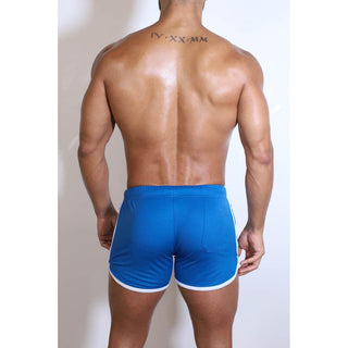 JJ Malibu - For-the-Night 4" Gym Short Shorts with Drawstring - Cobalt Blue