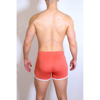 JJ Malibu - For-the-Night 4" Gym Short Shorts with Drawstring - Tangerine