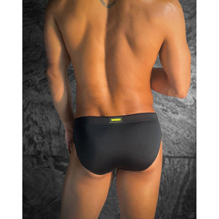 BADBUI - Perfect Cut Swim Brief - JET BLACK