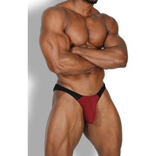 JJ Malibu - Club-Kid Mesh Bikini Briefs - Sangria Red