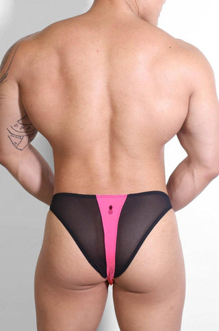 JJ Malibu - Club-Kid Mesh Bikini Briefs - Hot Pink