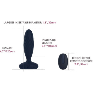 Svakom - Jordan Rechargeable Silicone App Control Thrusting Anal Vibrator - Navy Blue