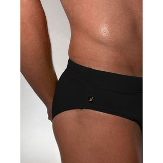 BADBUI - Perfect Cut Swim Brief - JET BLACK