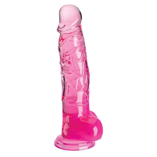 King Cock Clear Dildo with Balls 7.5in - Clear