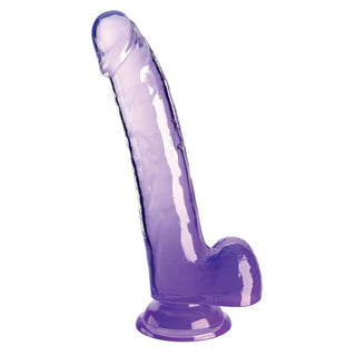King Cock Clear Dildo with Balls 10in - Clear