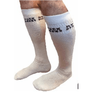 Fuck My Socks Off - Knee Socks - White