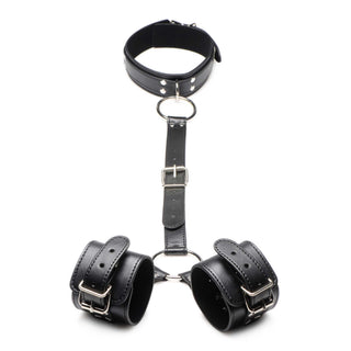 Strict Adjustable Neck to Wrist Restraints - Black
