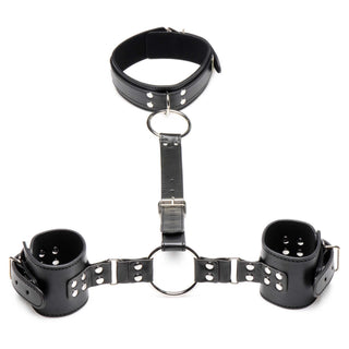 Strict Adjustable Neck to Wrist Restraints - Black