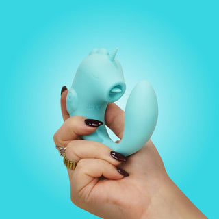 Unihorn - Ocean Peak C Horse Rechargeable Silicone Vibrator - Blue