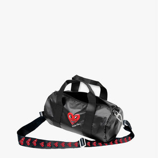 LOQI - KEITH HARING - Black Heart Face Metallic Medium Weekender