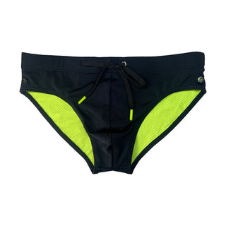 BADBUI - Perfect Cut Swim Brief - JET BLACK