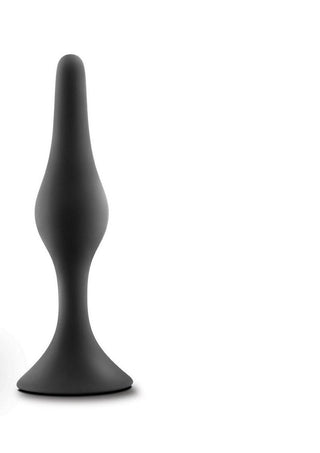Anal Adventures Platinum Silicone Beginner Plug - Small - Black