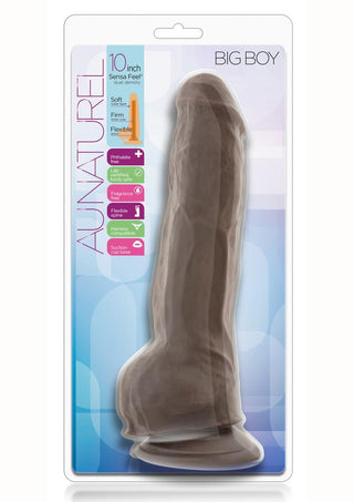 Au Naturel - Big Boy Dildo 10" - Chocolate