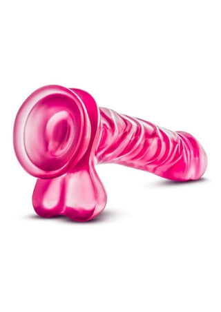 B Yours Basic 8 Dildo with Balls 9in - Pink