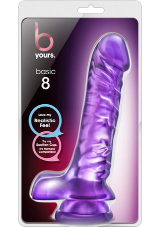 B Yours Basic 8 Dildo with Balls 9in - Pink