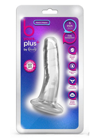B Yours Plus Hard n' Happy Realistic Dildo 5in - Pink