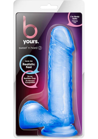 B Yours Sweet N' Hard 2 Dildo with Balls 7.75in - Pink