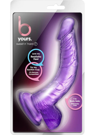 B Yours Sweet N' Hard 7 Dildo with Balls 8in - Pink