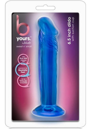 B Yours Sweet N' Small Dildo with Suction Cup 6.5in - Blue