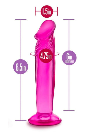 B Yours Sweet N' Small Dildo with Suction Cup 4.5in - Pink